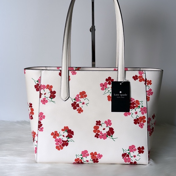 NWT💃Kate Spade Staci Sunny Floral Clusters Printed Medium Tote - Picture 4 of 10